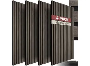 TecTake Akustikpaneele Sonic Wall II - Eiche grau, 4er Set - Gestalte Dein Zuhause mit den eleganten Sonic Wall II Akustikpaneelen von tectake. Sie bieten effektive Schallabsorption und modernes Design, ideal für jeden Raum. Flexibel anpassbar und einfach zu montieren.