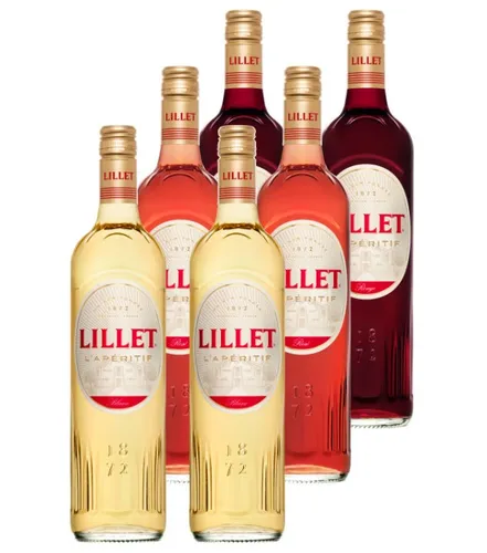 Lillet 6er Set - Blanc, Rose & Rouge - Weinsets mit einer Auswahl von Lillet Blanc, Rosé und Rouge – genießen Sie die Vielfalt der Aromen in einem Set zum Sparpreis!