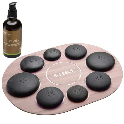 ELEEELS S1 Revival Hot Stone Spa Collection - Hot-Stone-Massage-Set mit Licht- und Aromatherapie für ganzheitliches Wohlbefinden. Ideal zur Förderung von Entspannung und Intimität.