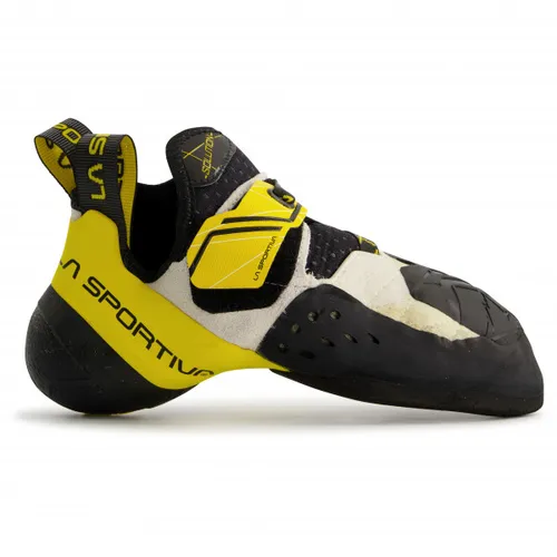La Sportiva Solution Kletterschuhe 36 EU - Gelb - Leichte, asymmetrische Kletterschuhe in Gelb, ideal für Sportklettern und Bouldern. Wiederbesohlbar für langanhaltende Performance. Entdecken Sie weitere Modelle von La Sportiva!