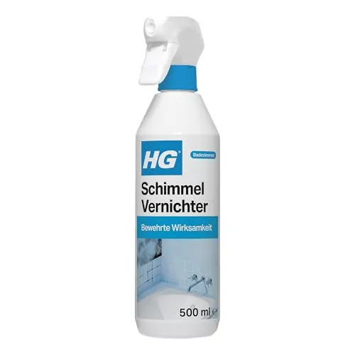HG Schimmel Vernichter 500 ml – Sofortige Schimmelentfernung - Spezialputzmittel zur schnellen und effektiven Entfernung von Schimmel, Mehltau und Pilzen, verhindert erneutes Wachstum auf verschiedenen Oberflächen.