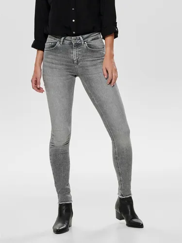 ONLY Damen Jeans 15188520 Grey Denim L-30 - Skinny Ankle Jeans in Grau, modisch und figurbetont für einen trendigen Look.