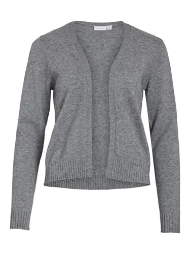 Vila Strickjacke Ril - Melange grau XS - Strickjacke in normaler Passform, ideal für lässige Outfits. Hergestellt aus 50% Viskose für hohen Tragekomfort und atmungsaktive Eigenschaften.