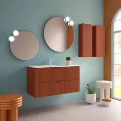 Salgar Badezimmermöbel BIBA 1000 mit Soft-Close - Sonstige Badausstattung mit 2 Metallschubladen, die viel Stauraum bieten und elegant mit vertikalen Rillen für ein modernes Design kombiniert sind.