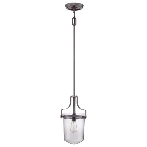 Elstead Penn Station Hängeleuchte E27 in Westlicher Bronze - Elegante Hängeleuchte im Vintage-Stil, ideal für stilvolle Wohnräume und schafft eine warme Atmosphäre.