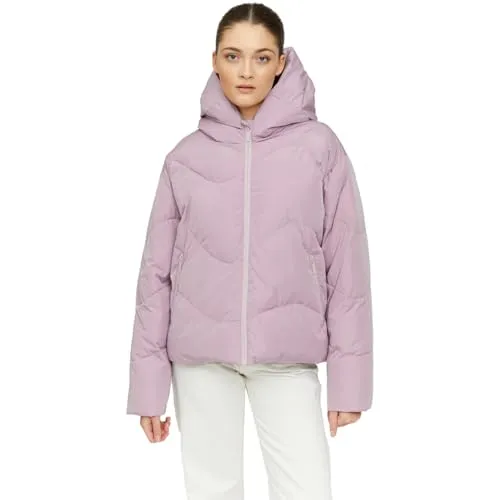 mazine Damen Winterjacke Dana Puffer Jacket - Light Mauve, Größe S - Funktionsjacke aus 100% recyceltem Polyester, wasserabweisend und mit praktischen Reißverschlusstaschen für optimalen Komfort und Style.