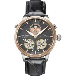 Carl von Zeyten Herrenautomatik Uhr CVZ0060RGU Durbach - Elegantes Design - Elegante Herrenuhr mit grauem Ziffernblatt und Roségold plattiertem Gehäuse. Die Automatik bietet präzise Zeitmessung und ist bis 3 ATM wasserdicht. Ein stilvolles Accessoire für jeden Anlass.