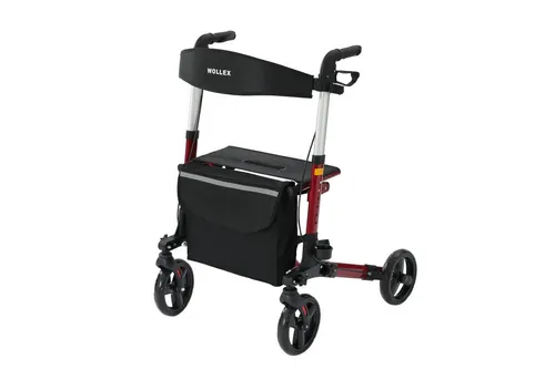 smartEC Rollator Sitwell - Faltbarer Aluminium Rollator mit Sitz - Rollatoren – stabil und komfortabel mit atmungsaktiver Sitzfläche, gepolsterter Rückenlehne und werkzeugfreier Höhenverstellung. Ideal für sicheren Alltag und einfache Handhabung.