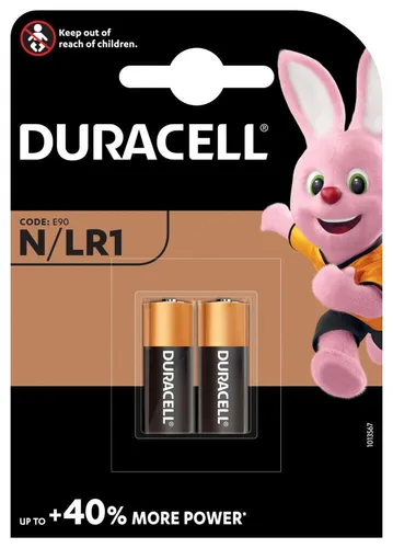 Duracell Specialty N Alkaline Batterie 1,5 V - 2er-Packung für Taschenlampen und Taschenrechner, bis zu 40% mehr Leistung und 5 Jahre Lagergarantie