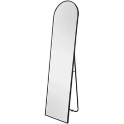Standspiegel Malcesine – Schwarz, 40x160 cm - Eleganter Standspiegel Malcesine in Schwarz, ideal für jeden Raum. Hochwertige Materialien wie Glas und Aluminium sorgen für Langlebigkeit und Stil. Maße: 40 cm x 160 cm, perfekt für eine stilvolle Ergänzung Ihrer Einrichtung.