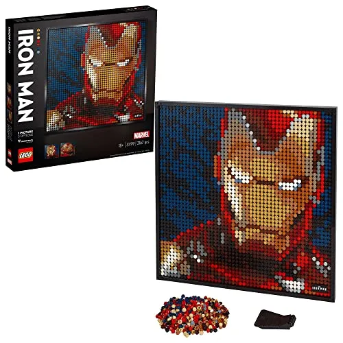 LEGO 31199 ART Iron Man - Marvel Superhelden Bausatz - LEGO (R) Komplette Sets & Packs, limitierte Auflage mit 3167 Teilen für kreative Kunstwerke, ideal für Iron Man Fans und Kunstliebhaber ab 18 Jahren.