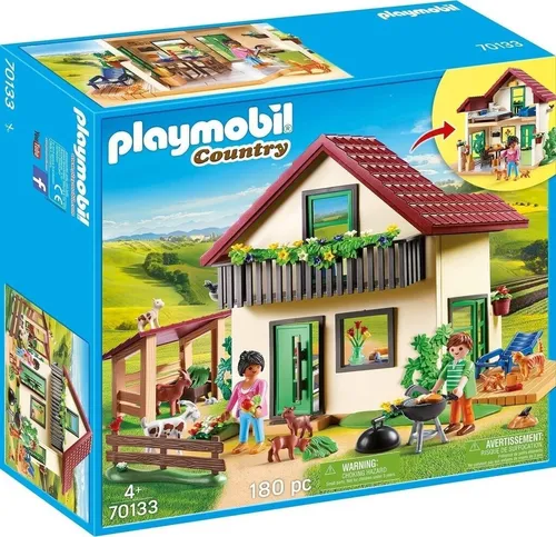 PLAYMOBIL Bauernhaus (70133) - Bauernhof-Spielset für Kinder ab 3 Jahren, fördert kreatives Spielen und die Fantasie mit detailreichem Zubehör.