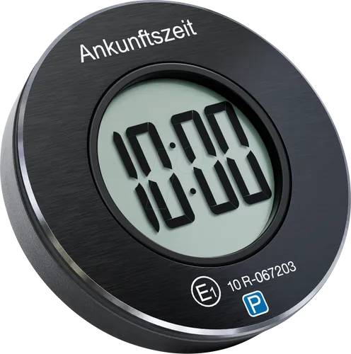 Needit ParkOne Elektronische Parkscheibe 2026 mit Magnet-Halter - Moderne elektronische Parkscheibe in Schwarz mit digitalem Display für präzise Zeitangaben. Ideal für die Innenausstattung Ihres Fahrzeugs.