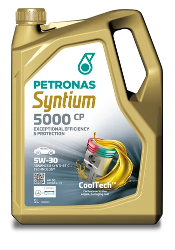 Petronas Lubricants Syntium 5000 CP 5W-30 5L Universal - Hochleistungs-Motoröl für optimale Motorleistung und Schutz, ideal für moderne Benzin- und Dieselmotoren.