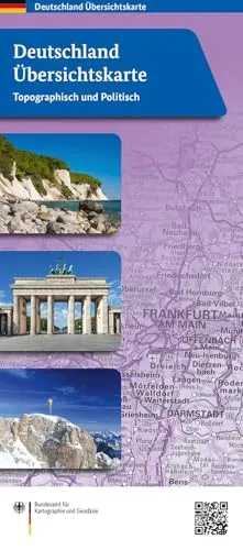 Deutschland Übersichtskarte: Topographische und Politische Karte 1:1 000 000 (Topographische Karten 1:1 000 000)
