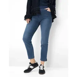 Raphaela by Brax Damen Schlupfjeans Style PAMINA 6/8 STONED SLIGHTLY USED - Bequeme 6/8-Schlupfjeans im Baumwollmix für optimalen Tragekomfort. Ideal für lässige Outfits und den Alltag. Erhältlich in denim blau, Größe 40.