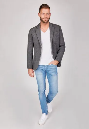 Centered Sakko Herren - Modernes Grau für jeden Anlass - Sakkos für Herren: Sportliches, leicht tailliertes Sweat Sakko, ideal für Alltag und besondere Anlässe. Angenehm weicher Stoff und eleganter Schnitt für vielseitige Kombinationen.
