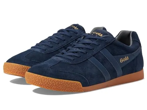 Gola Harrier Sneaker Men navy/moonlight/ash (EE) 8 - Freizeitschuhe & Sneaker für Herren im Retro-Stil der 60er Jahre, basierend auf dem Originalentwurf von 1968, erhältlich in hochwertigem Leder oder Wildleder.