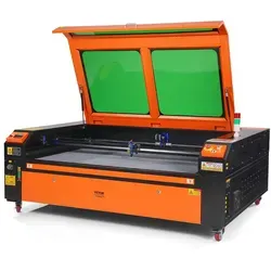 VEVOR 130 W CO2-Lasergravierer 900x1400mm - Graveurausstattung mit effektivem Arbeitsbereich von 900x1400mm, ideal für präzise Gravuren und Schnitte bis 20mm Dicke, unterstützt gängige Designsoftware.