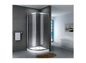 Fa-Bausysteme Glasdusche Fulda Klarglas 100 x 100 cm - Lattenroste mit exzellentem Preis-Leistungs-Verhältnis, komfortabler Reinigung und optimalem Spritzwasserschutz dank Magnetdichtprofilen.