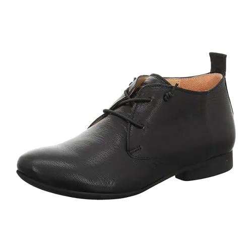 Think Guad-2 Schnürschuhe schwarz 426-0010 Gr.42 - Wanderschuhe mit elastischer Naturlatex-Sohle für besten Komfort, verbesserte Griffigkeit und Dämpfung. Ideal für stilvolle Outfits – auch zu Röcken!