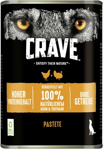 Crave Hundenassfutter Adult getreidefrei 400 g Huhn & Truthahn