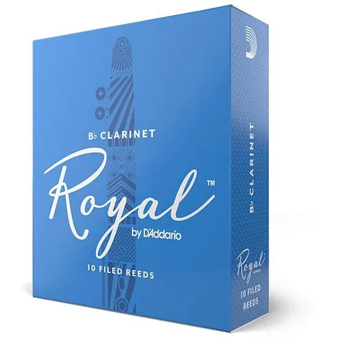 DAddario Woodwinds Royal Bb-Clarinet 2.0 - Hochwertige Klarinettenblätter - Blätter für Boehm-Klarinette, Stärke 2.0, bieten schnelle Ansprache und hohe Flexibilität. Ideal für klassische und moderne Musik, aus erstklassigem Schilfrohr.
