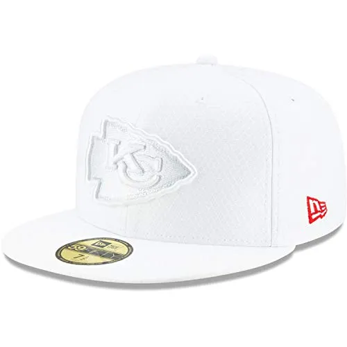 New Era 59Fifty Cap - Platinum Sideline Kansas City Chiefs - LIMITED EDITION Fitted Cap der offiziellen NFL 2019 Sideline Collection, perfekt für echte Kansas City Chiefs Fans und ein Must-Have für die Saison!