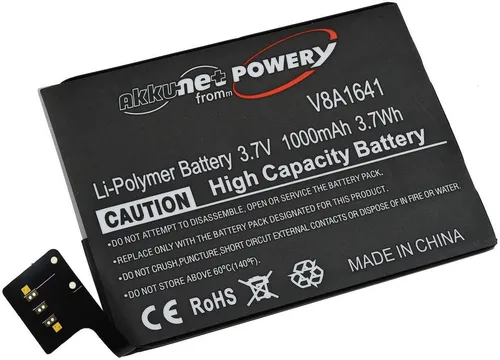 Powery Akku für Apple iPod Touch 6. Generation Akku 1000 mAh (3.7 V)