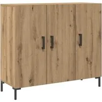vidaXL Sideboard Artisan-Eiche 90x34x80 cm - Kommode aus robustem Holzwerkstoff mit viel Stauraum und stabiler Oberplatte für Dekoration. Ideal für ein organisiertes Zuhause.