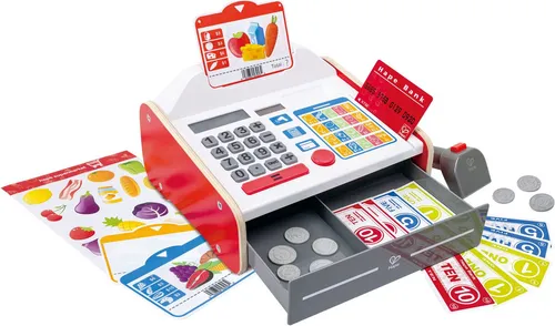 Beep n Buy Cash Register - inkl. Scanner mit Licht und Geräuschen, funktionierender Taschenrechner für kreatives Spielen in Kaufläden