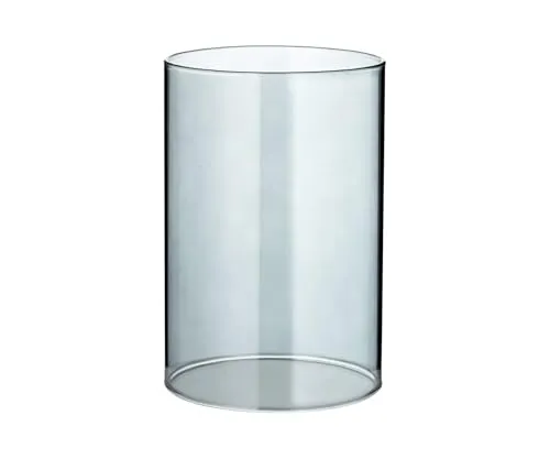 EDZARD Ersatzglas dunkel für Kerzenleuchter-Serien Mascha und Bamboo, Höhe 15 cm, Durchmesser 10 cm, Windlichtglas, Glaszylinder ohne Boden