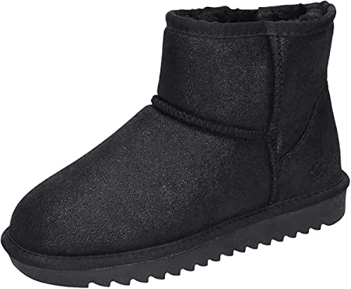 Dockers by Gerli Damen Winterstiefel Schwarz - Fleecegefütterte Stiefelette in EU40 - Modische Damen Winterstiefel mit warmem Innenfutter, rutschfester Sohle und sportlichem Design. Ideal für kalte Tage und vielseitige Outfits.