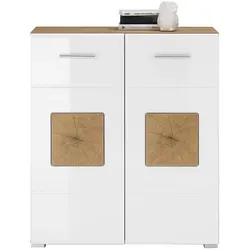 Bega Consult Georgia Kommode - Modernes Design in Silber - Kommode aus beschichteter Spanplatte mit elegantem Design, ideal für stilvolle Aufbewahrung in jedem Raum.