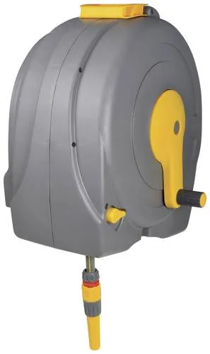 Hozelock Fast Reel 2496R0000 40m Gartenschlauchaufroller - Wand-Schlauchbox für große und mittlere Gärten mit 40m Schlauch. Das "Easy Rewind" Roll-up System sorgt für müheloses Aufrollen und platzsparende Aufbewahrung.