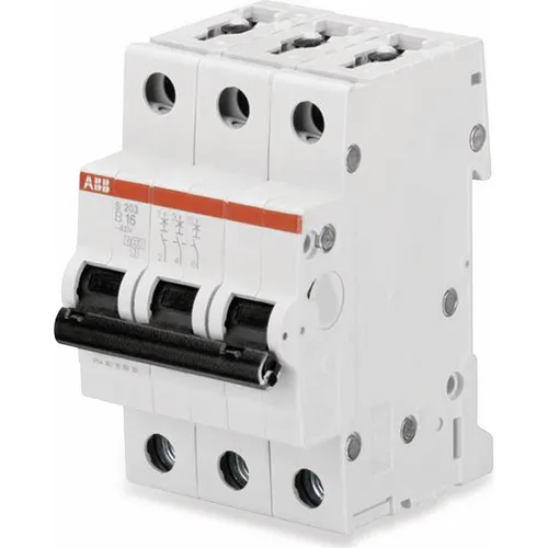 ABB S200 MCB Leitungsschutzschalter Typ B - 3-polig 32A 400V, 6 kA Abschaltvermögen für zuverlässigen Schutz in elektrischen Anlagen