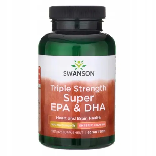 Swanson Super EPA & DHA, Triple Strength - 60 Softgels - Diätergänzungsmittel mit dreifacher Stärke, unterstützt die Herzgesundheit und fördert das allgemeine Wohlbefinden.