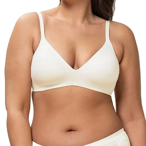 Triumph Body Make-up Soft Touch P - Schalen BH ohne Bügel (70 B Vanille) - Funktionsunterwäsche mit schimmerndem Satin-Jersey, angenehmem Tragekomfort und breitem Seiten- und Rückteil für optimale Unterstützung.