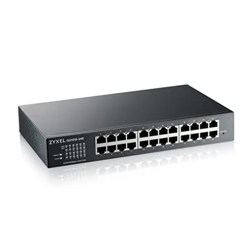 Zyxel 24-Port Gigabit Cloud-Based Switch - 24 GbE Smart Hybrid Mode, kostengünstige Cloud-Lösung mit lüfterlosem Design für geräuschlosen Betrieb