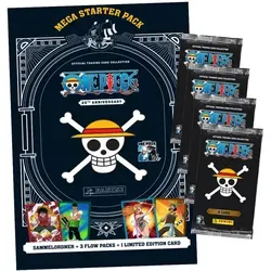 Panini One Piece Karten - Anniversary Sammelkarten (2025) - 1 Starter + 4 Booster