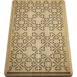 Blanco Faron XL 6 S Holzschneidbrett, Ornament (237591) - Zubehör für Spülbecken: Hochwertiges Holzschneidbrett mit ansprechendem Ornament, ideal für sicheres Schneiden und ansprechende Präsentation in der Küche.