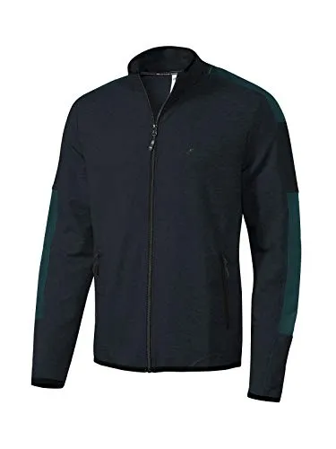JOY Pierre Damenjacke Dunkelblau Größe 54 - Sportliche Jacke mit praktischen Reißverschlusstaschen, ideal für Freizeit und Sport. Weiches Baumwoll-Elasthan sorgt für hohen Tragekomfort und elastische Abschlüsse schützen vor Kälte.