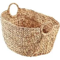 Kobolo Aufbewahrungskorb aus Wasserhyazinthe 51x36x36cm - Dekokörbe - Handgefertigter Korb aus Wasserhyazinthe, ein stilvoller Blickfang mit vielfältigen Nutzungsmöglichkeiten als Wäsche- oder Aufbewahrungskorb.