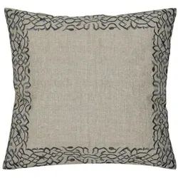 Handgefertigter Kissenbezug Frisia Grau 50x50cm - Boho Vintage Deko