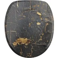 Sanilo WC-Sitz Shield, moderne Absenkautomatik für sanften Schließmechanismus - Toilettendeckel mit hochwertiger Oberfläche, stabilen Scharnieren und einfacher Montage. Der WC-Sitz passt auf alle handelsüblichen Becken und schließt sanft und leise.