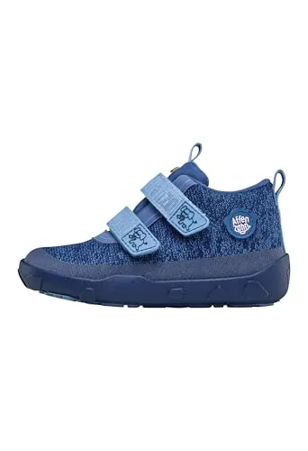 Affenzahn Happy Elefant Klettschuh Blau - Schnürer für Jungen, mit praktischem Klettverschluss und niedlichem Elefanten-Design für einfaches Anziehen und einen coolen Look.