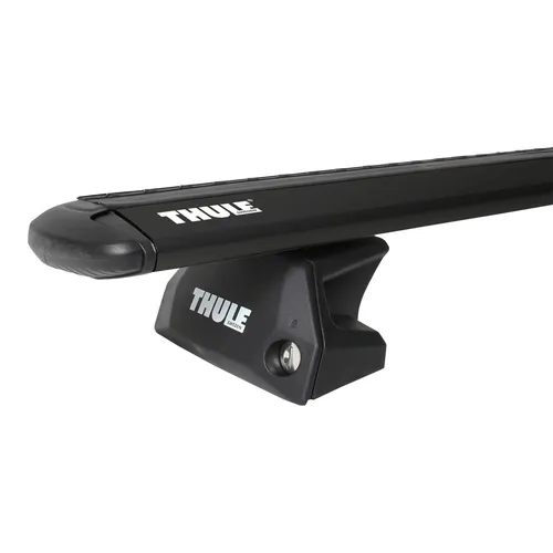 Thule Aluminium Dachträger für Renault Clio Fliessheck III - Robuster Gepäckträger mit abnehmbaren WingBar EVO, Anti-Diebstahlschloss und maximaler Traglast von 60 kg, perfekt für Reisen und Abenteuer.