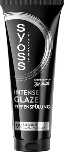 Syoss Tiefenspülung Intense Glaze (250 ml), pflegende Spülung mit 9% Silizium Glanz-Komplex, Haarspülung zur Reparatur von mattem und glanzlosem Haar