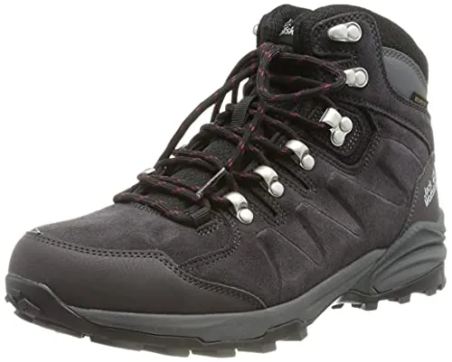 Jack Wolfskin Damen Refugio Texapore Mid W - Wasserdichter Wanderschuh - Wanderschuhe aus Veloursleder, atmungsaktiv und mit sehr guter Dämpfung. Ideal für Tagestouren, ausgestattet mit robuster Sohle und griffigem Profil.