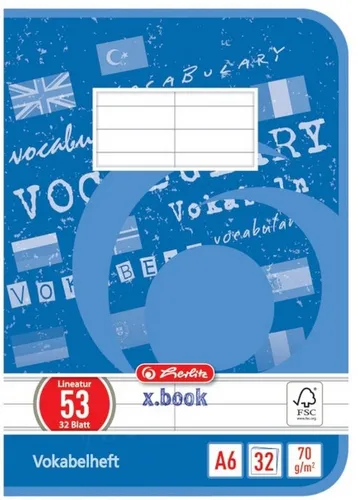 Herlitz Schulheft Vokabelheft A6 32 Blatt (10 Stück)
